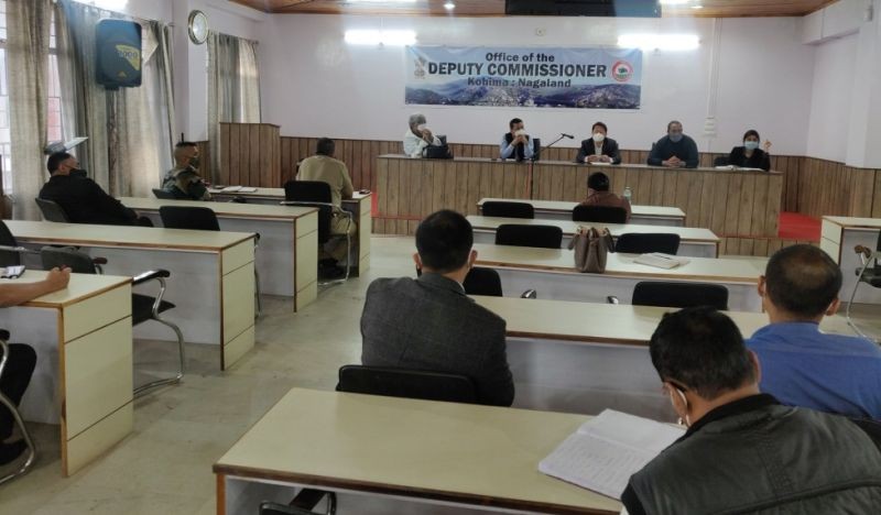 The Kohima DTF meeting underway at the DC's conference hall on May 10. ( DIPR Photo)